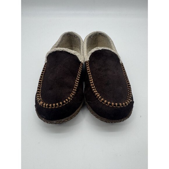 Columbia Moccasins Mens 7 Slipper Suede Brown Faux Fur Lined Comfort Warm Cozy main image 6